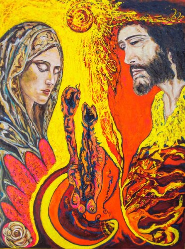 HIEROSGAMOS - Die heilige Verschmelzung by Simone Götz, Painting for Sale on Singulart