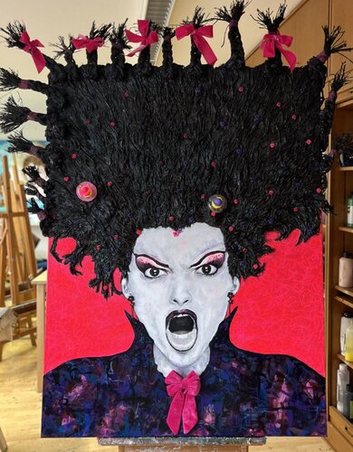 IHRE STIMME IST EIN PORTAL par Simone Götz, Peinture en vente sur Singulart
