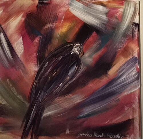 Der Hüter des inneren Feuers par Jovica Noah Kostic, Peinture en vente sur Singulart