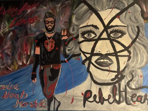 Madonna (Queen of Pop) rebelheart par Jovica Noah Kostic, Peinture en vente sur Singulart