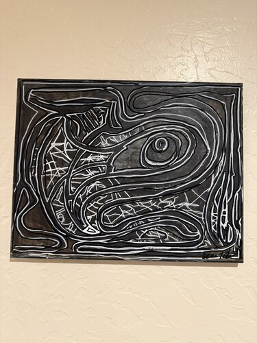 The shape of watching di dean tebo jr, Pittura in vendita su Singulart