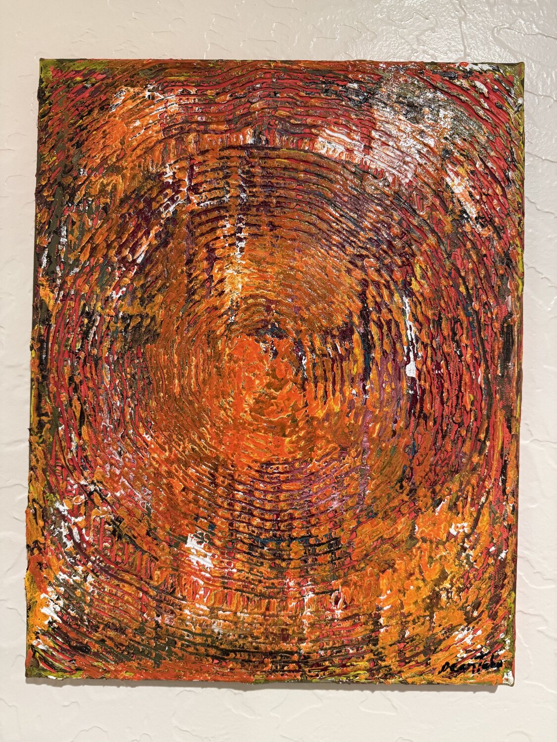 The geography of fire dean tebo jr Original painting for sale