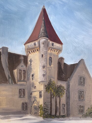 Château des Milande par Karen Town, Peinture en vente sur Singulart