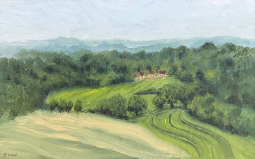 The view from Gourdon promenade di Karen Town, Pittura in vendita su Singulart