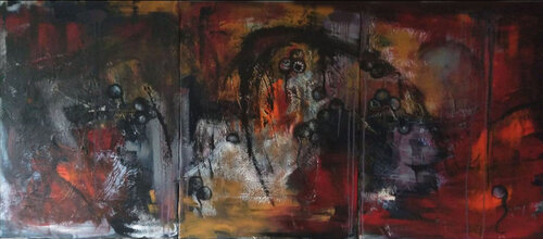The Play of Melancholy and Darkness by Danijela Jovic, Painting for Sale on Singulart