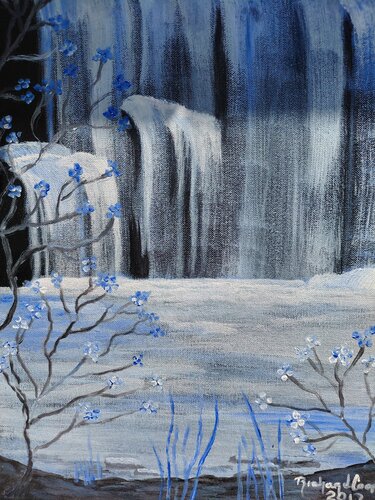 Blue Waterfall by Richard Cooper, 絵画 for Sale on Singulart