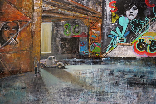 le hangar de Denise Petitjean, Pintura a la venta en Singulart