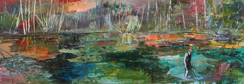 Aux confins du marais . von Denise Petitjean, Malerei kaufen auf Singulart