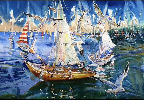 Regata de Natali Jordan, Obra en papel a la venta en Singulart