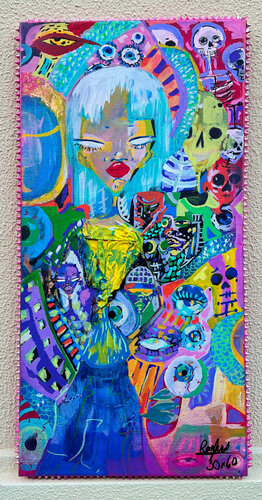 "SATURN SISTER #1" par Raghad Elwali, Peinture en vente sur Singulart