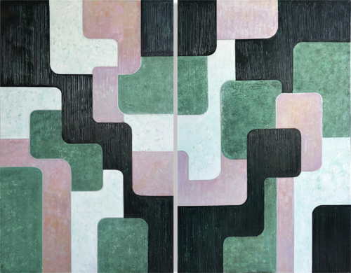 MOSS & SHADOW -DIPTYCH van Tori Grin, Schilderij te koop op Singulart