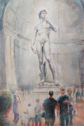 Con el David by Alfonso Martín, Painting for Sale on Singulart