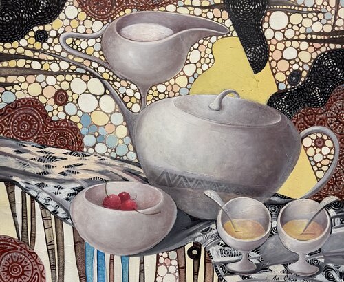 White coffee set par Li-Safi Mariya, Peinture en vente sur Singulart