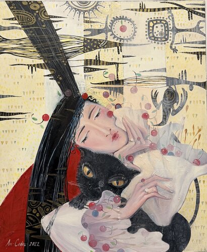 The Black Cat von Li-Safi Mariya, Malerei kaufen auf Singulart