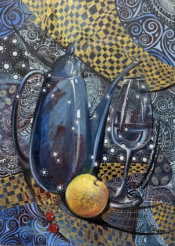 The Blue Still Life by Li-Safi Mariya, 絵画 for Sale on Singulart