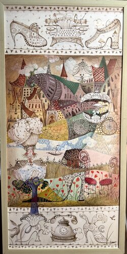 The Shoemaker's Chronicles: A Surreal Theater by Li-Safi Mariya, Painting for Sale on Singulart