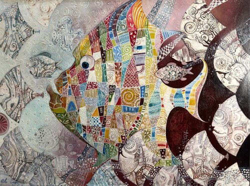 And Into the Blue Sea I Went by Li-Safi Mariya, 絵画 for Sale on Singulart