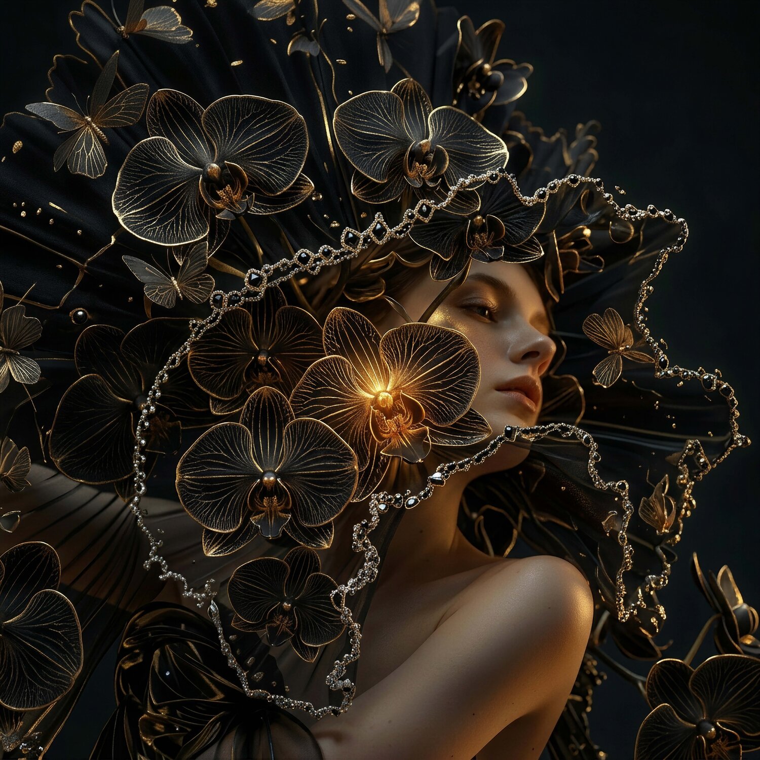 Midnight Orchid Dirk Knaack Print for sale