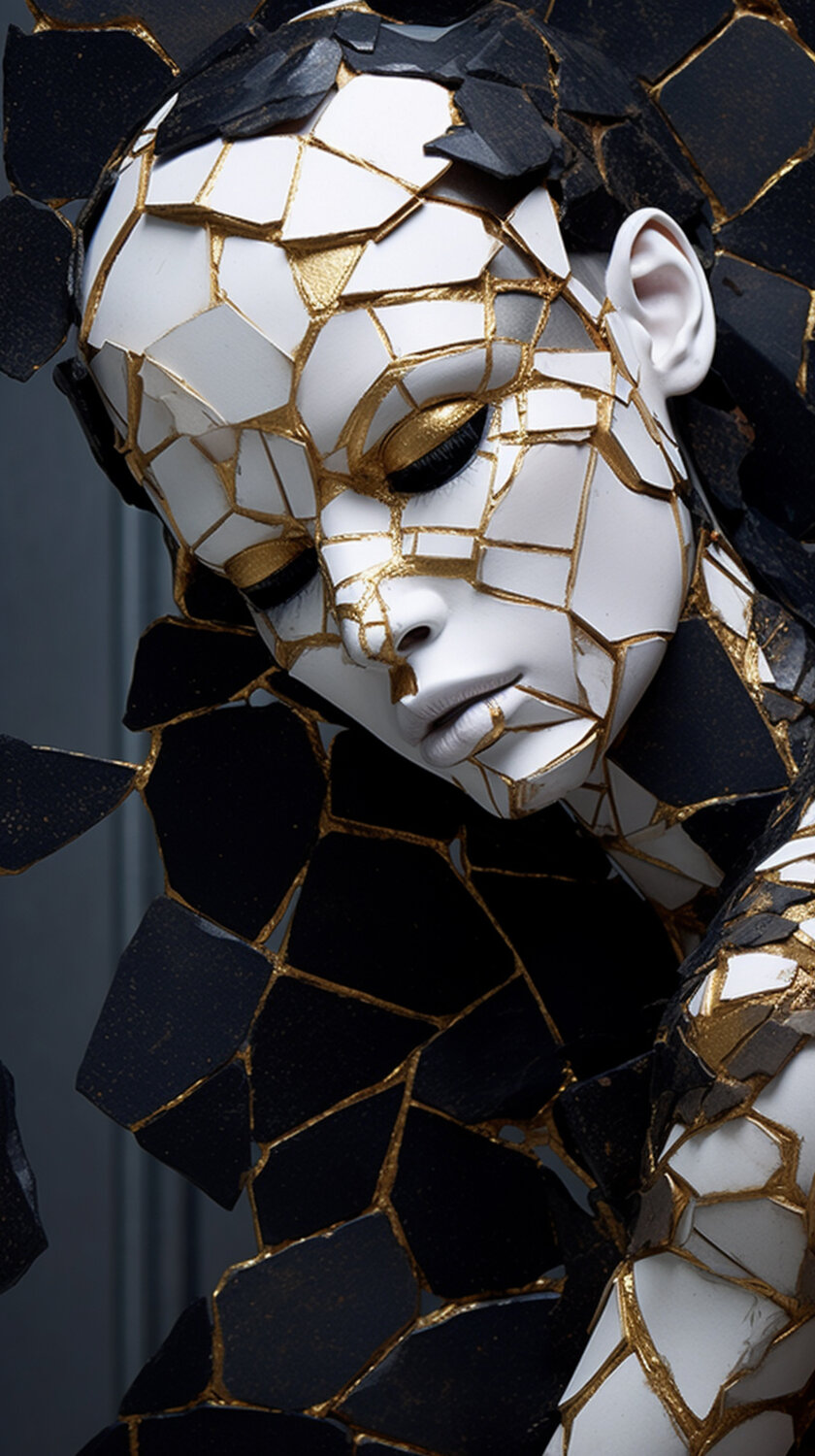 Golden Fractures Dirk Knaack Print for sale