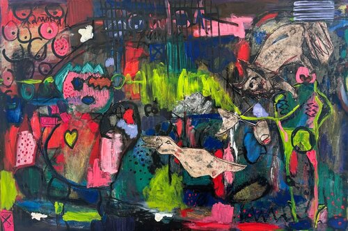 nocturnal habitat by Ursula Dekassian, Painting for Sale on Singulart