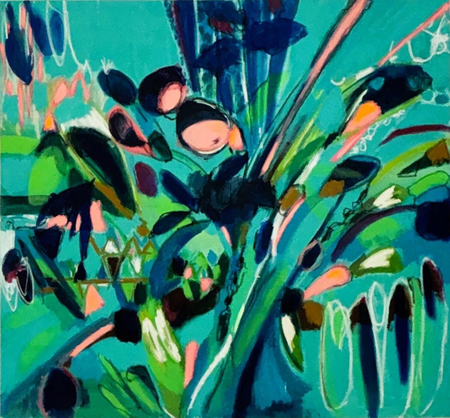 Aqua Ursula Dekassian Peinture originale à vendre