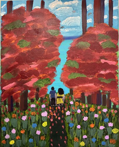 A Journey Shared par Moushumi Israr, Peinture en vente sur Singulart