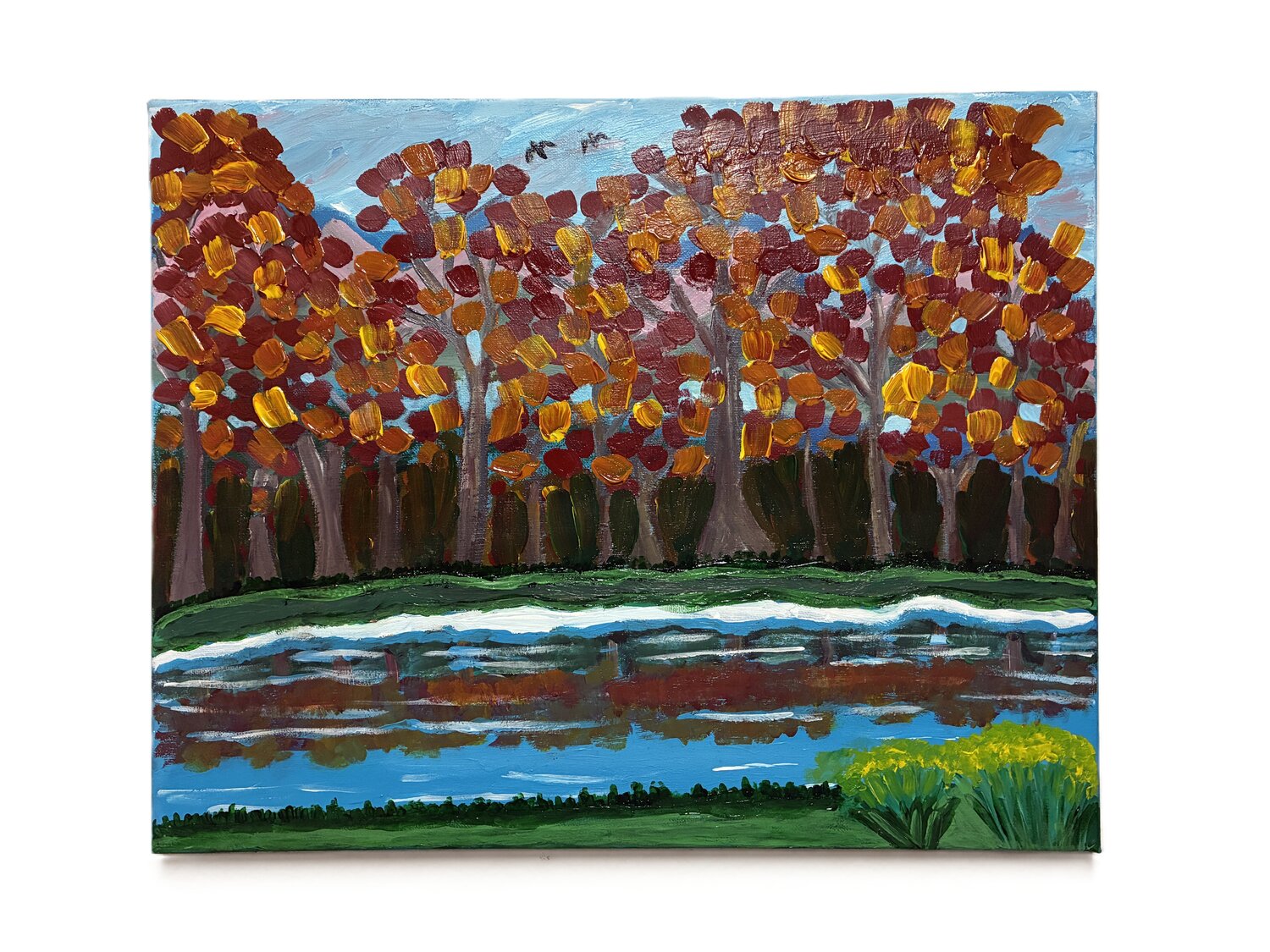 Autumn Reflections Moushumi Israr Original painting for sale
