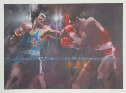 Boxing by Robert Peak, 版画 for Sale on Singulart