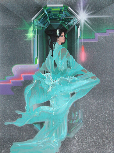 Lady in Aqua by Robert Peak, Print for Sale on Singulart