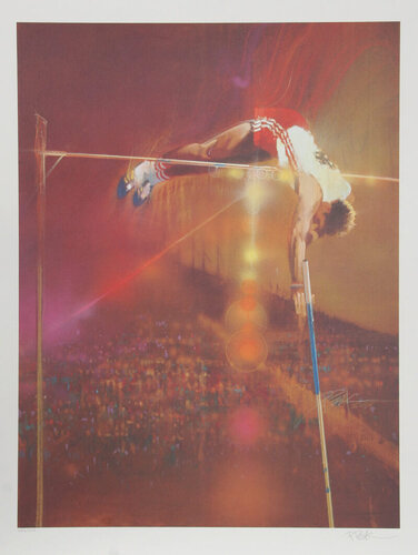 Pole Vaulting by Robert Peak, Print for Sale on Singulart
