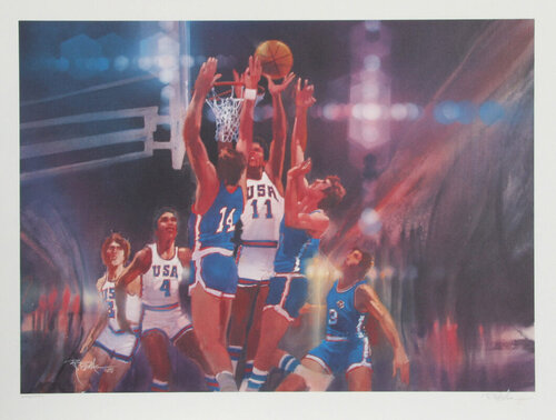 Basketball by Robert Peak, Print for Sale on Singulart