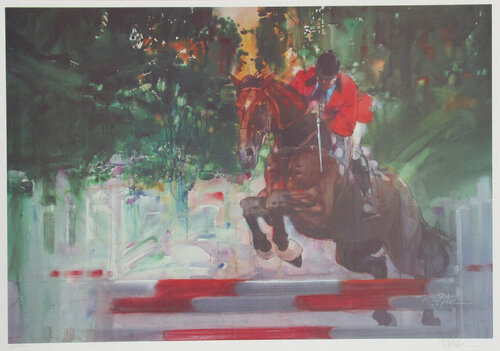 Horse Jumping by Robert Peak, 版画 for Sale on Singulart