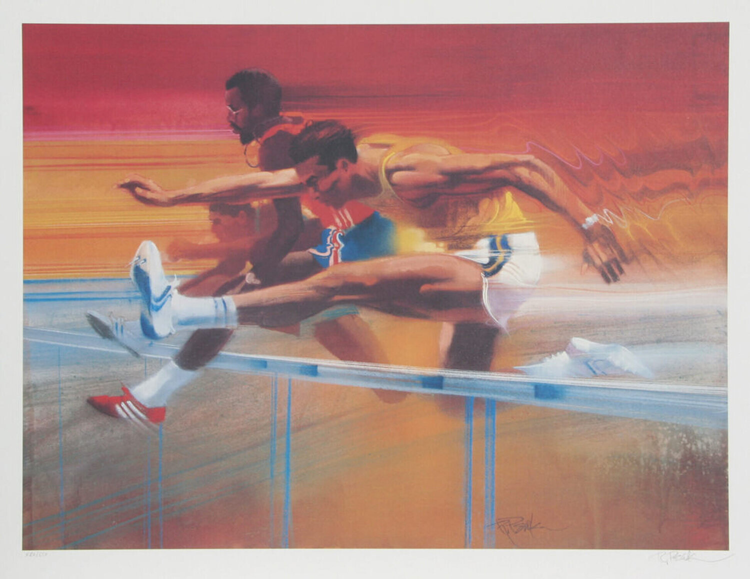 Hurdlers Robert Peak Print for sale
