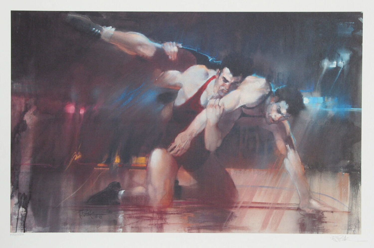 Wrestling Robert Peak Afdruk te koop