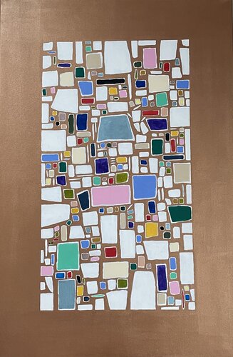 City Blocks par Michele Renna, Peinture en vente sur Singulart