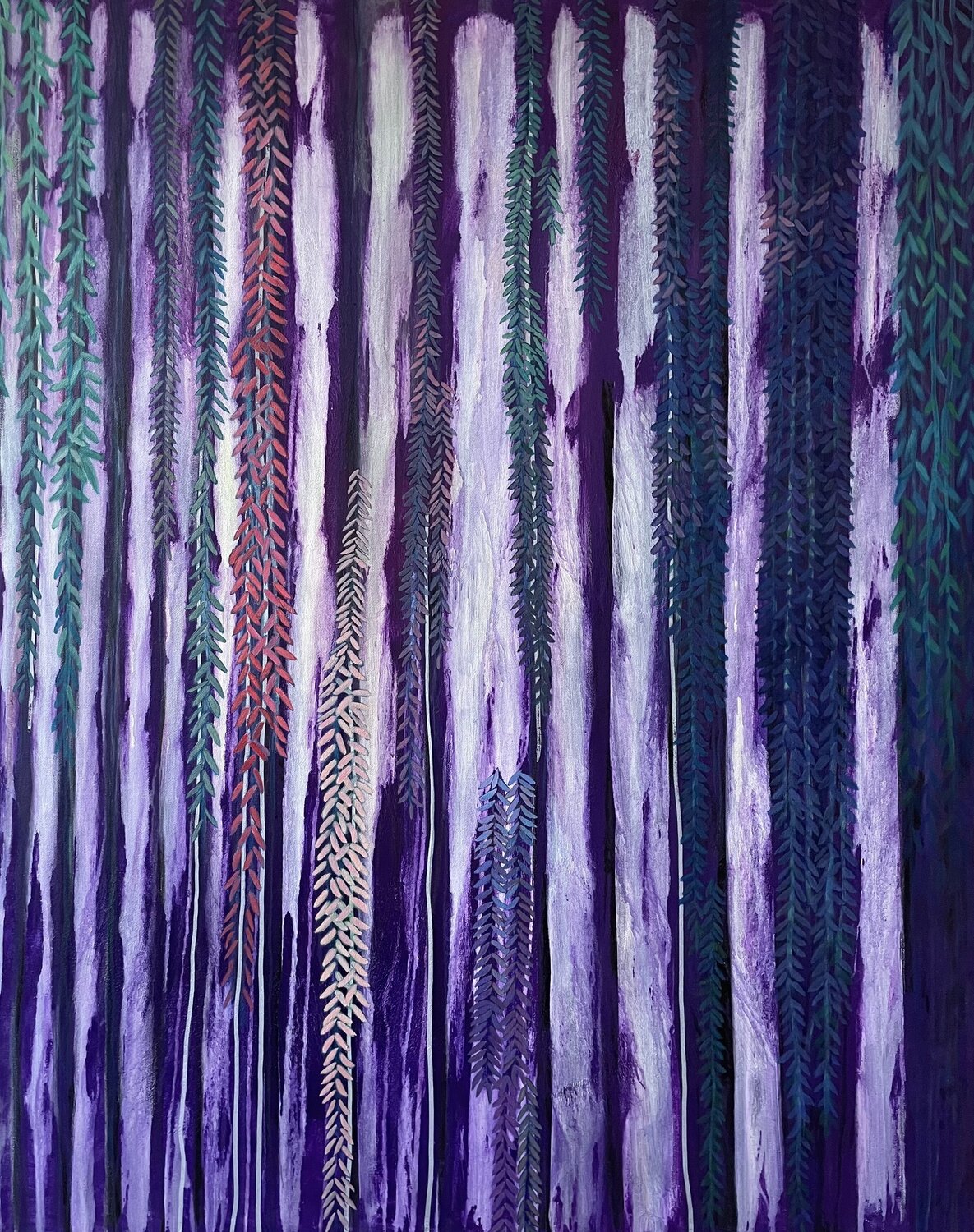 Stuck in the strange woods Sunyoung Kang Originalgemälde zu verkaufen