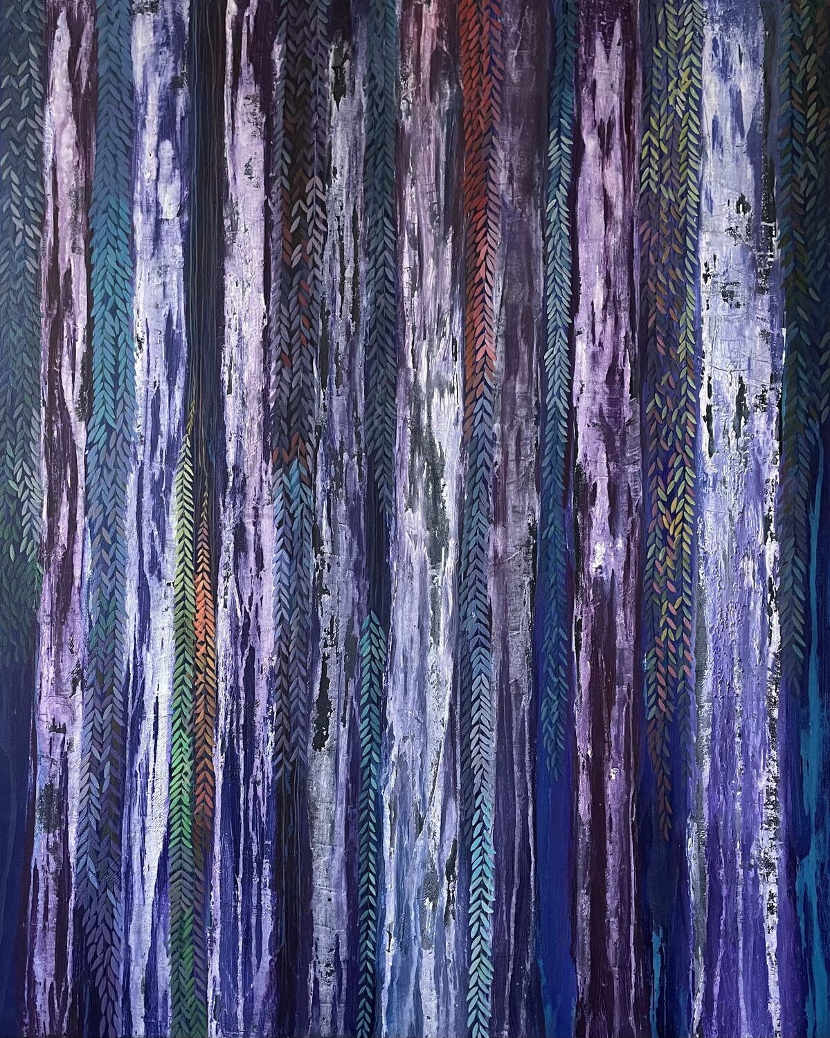 Stuck in the strange woods Sunyoung Kang Originalgemälde zu verkaufen