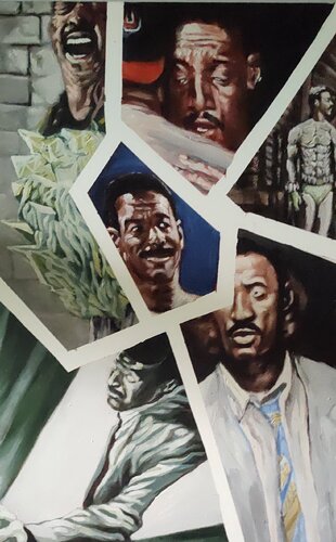 Afro-Hero di Gabriel Broady, Pittura in vendita su Singulart