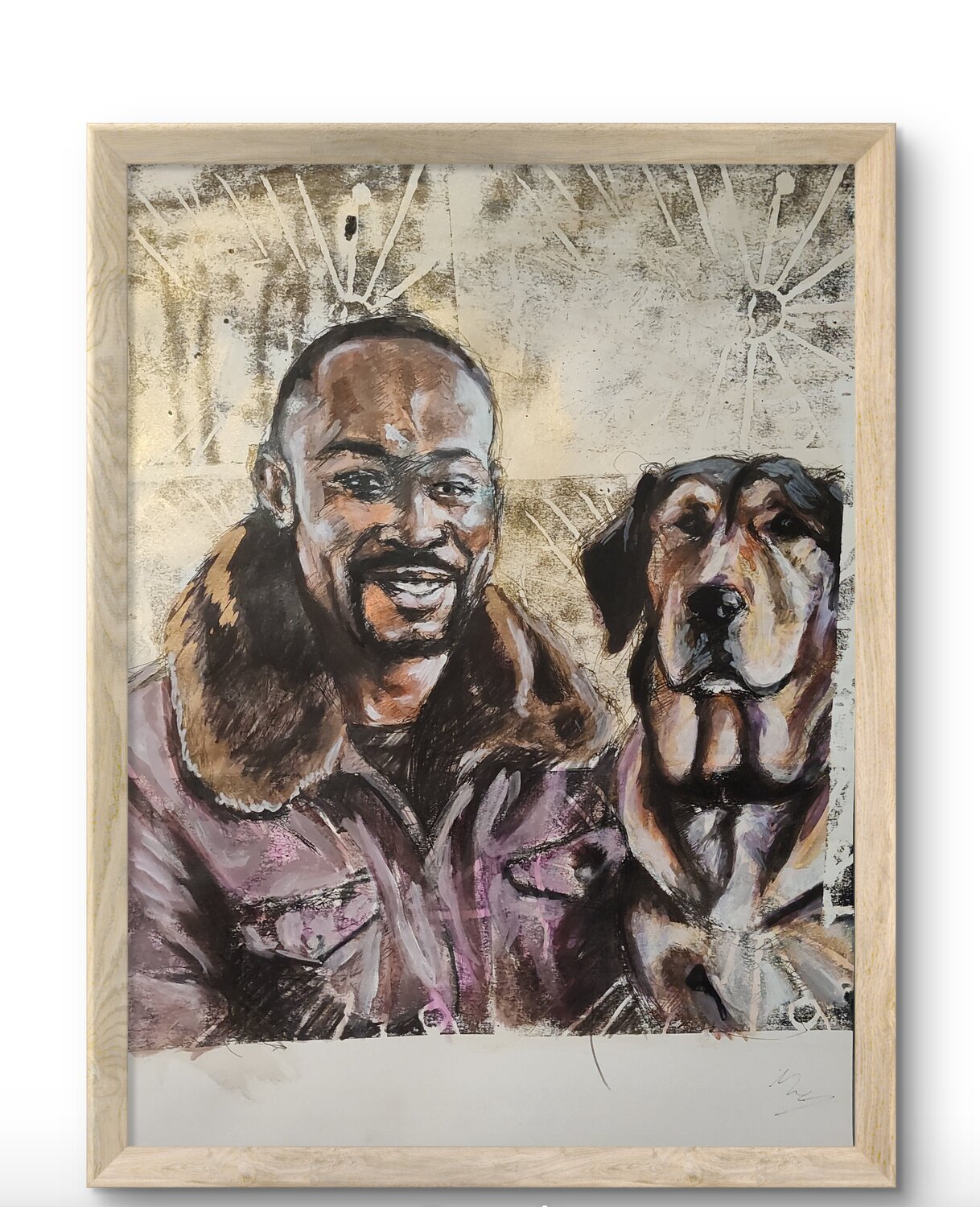 Abstract Portrait of Courage: Modern Mixed Media Artwork with Hidden Faces Gabriel Broady Andere media te koop