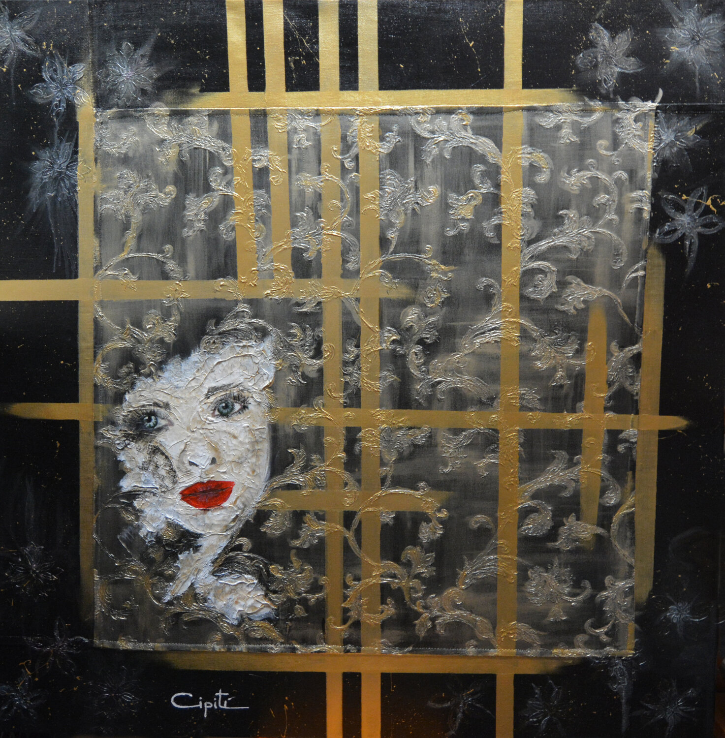 LA PRIGIONE DORATA Daniela Cipitì Original painting for sale