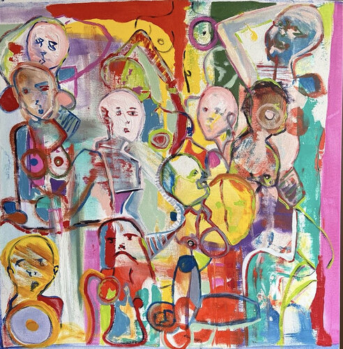 Group mini de Camille Oudinot, Pintura a la venta en Singulart