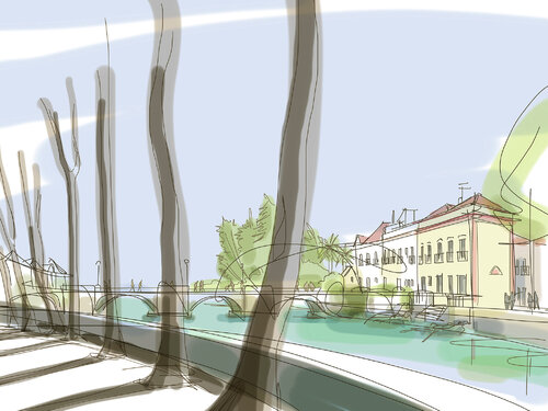 Gilão River, Tavira von Monica Cid, Druck kaufen auf Singulart