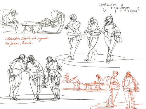 People in Motion: General Attitudes II von Monica Cid, Druck kaufen auf Singulart