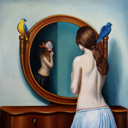 Pubertät, das fremde Spiegelbild by Juan Miguel Restrepo Valdes, 絵画 for Sale on Singulart