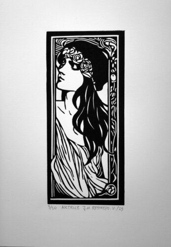 Aktrice by Juan Miguel Restrepo Valdes, 紙の作品 for Sale on Singulart