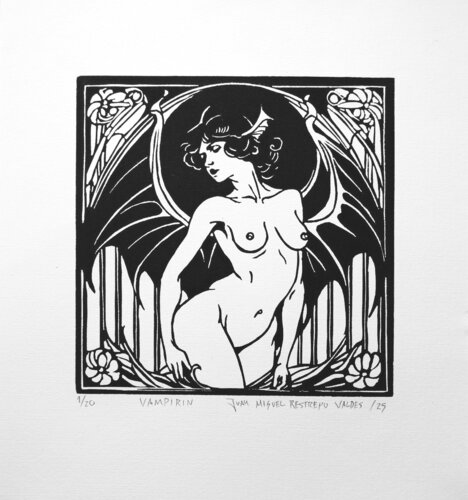 Vampirin by Juan Miguel Restrepo Valdes, 版画 for Sale on Singulart