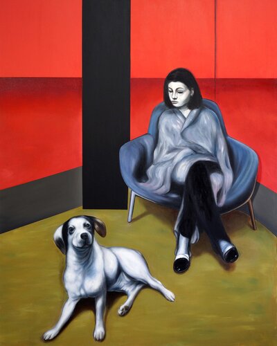 Eingehüllt in die Kälte der Melancholie di Juan Miguel Restrepo Valdes, Pittura in vendita su Singulart