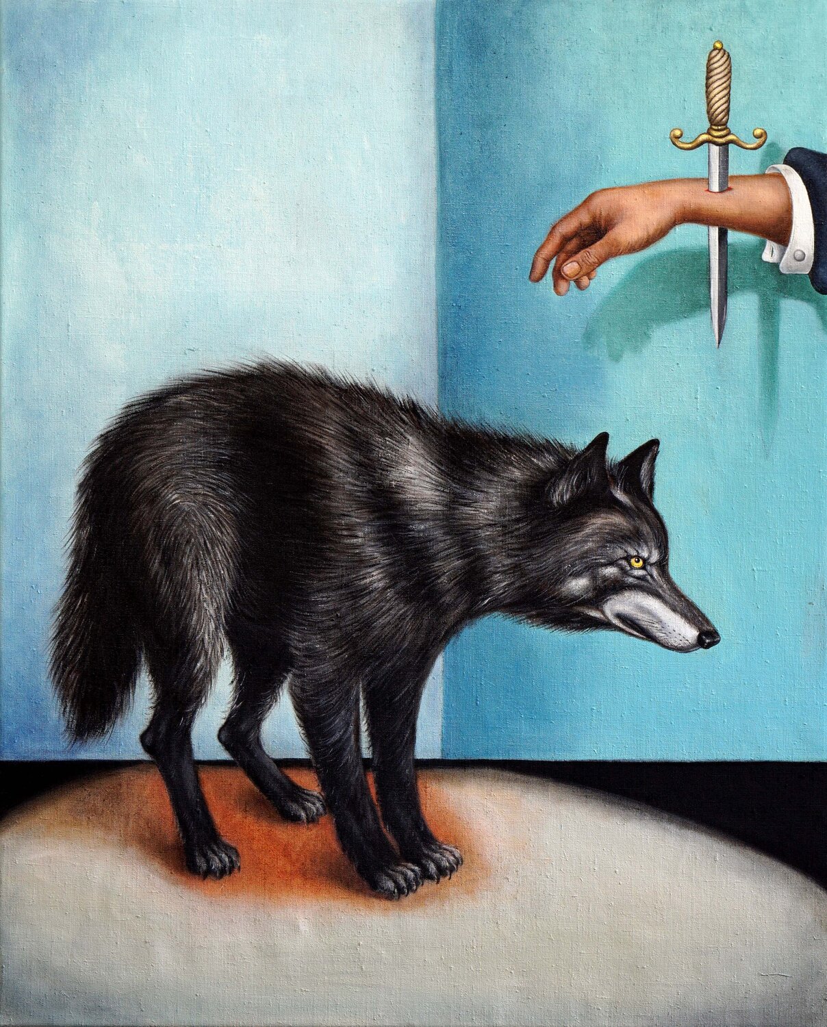 Der Steppenwolf Juan Miguel Restrepo Valdes Original painting for sale