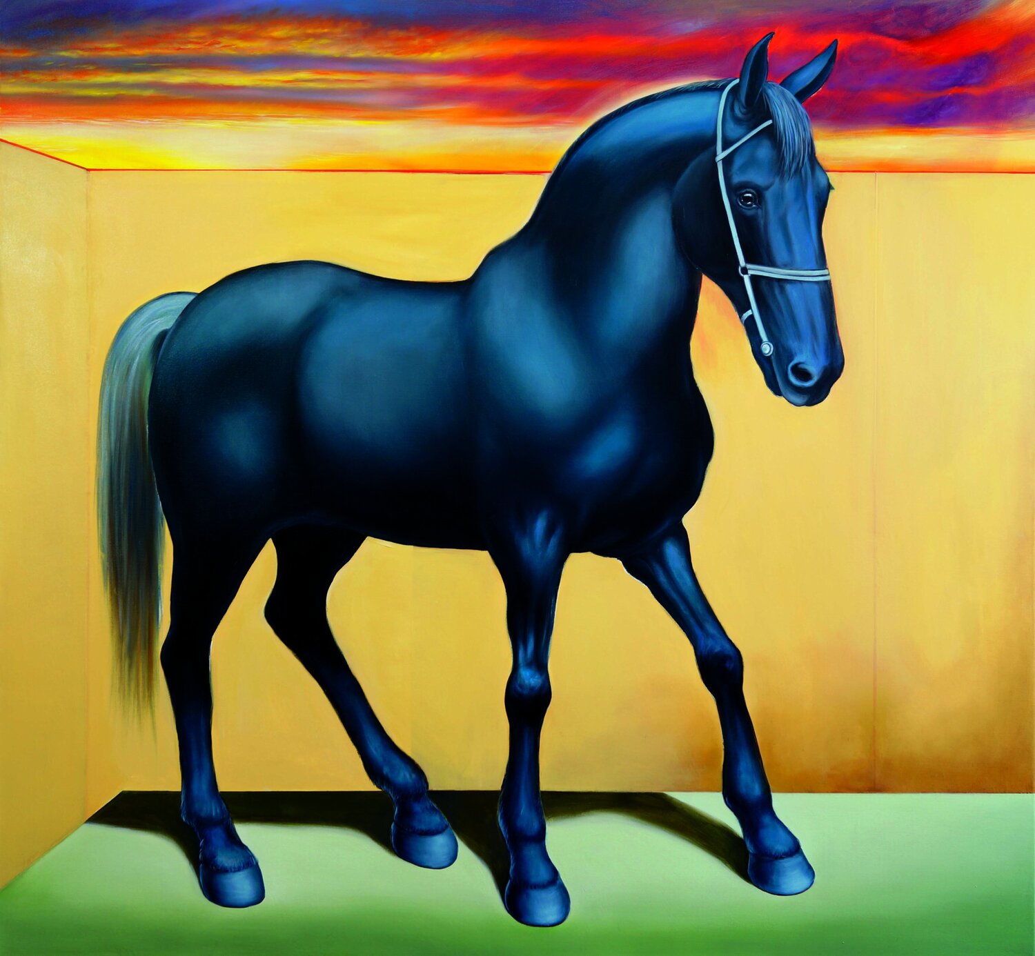 Das Blaue Pferd Juan Miguel Restrepo Valdes Pintura original en venta