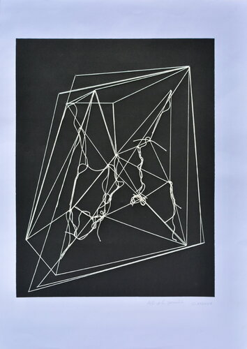 Hilos de la Geometria de Carmen Anzano, Obra en papel a la venta en Singulart